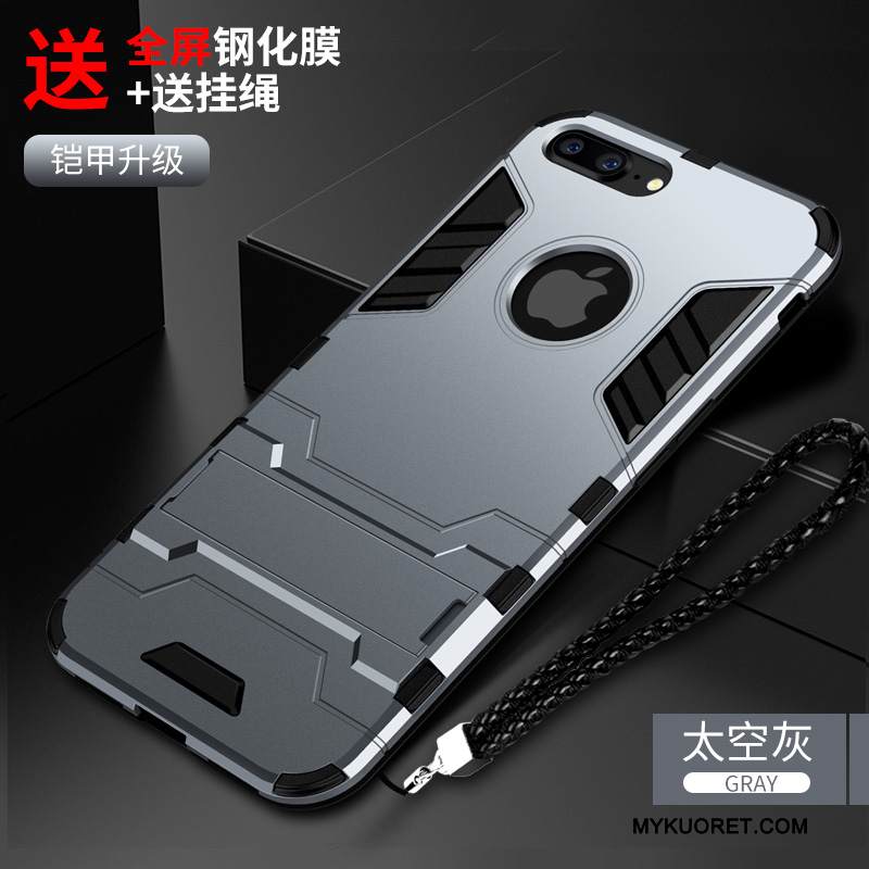 Kuori iPhone 8 Plus Silikoni Murtumaton Puhelimen Kuoret, Kotelo iPhone 8 Plus Laukut Kova Musta