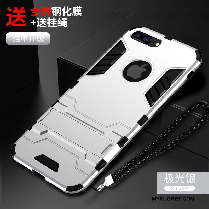 Kuori iPhone 8 Plus Silikoni Murtumaton Puhelimen Kuoret, Kotelo iPhone 8 Plus Laukut Kova Musta