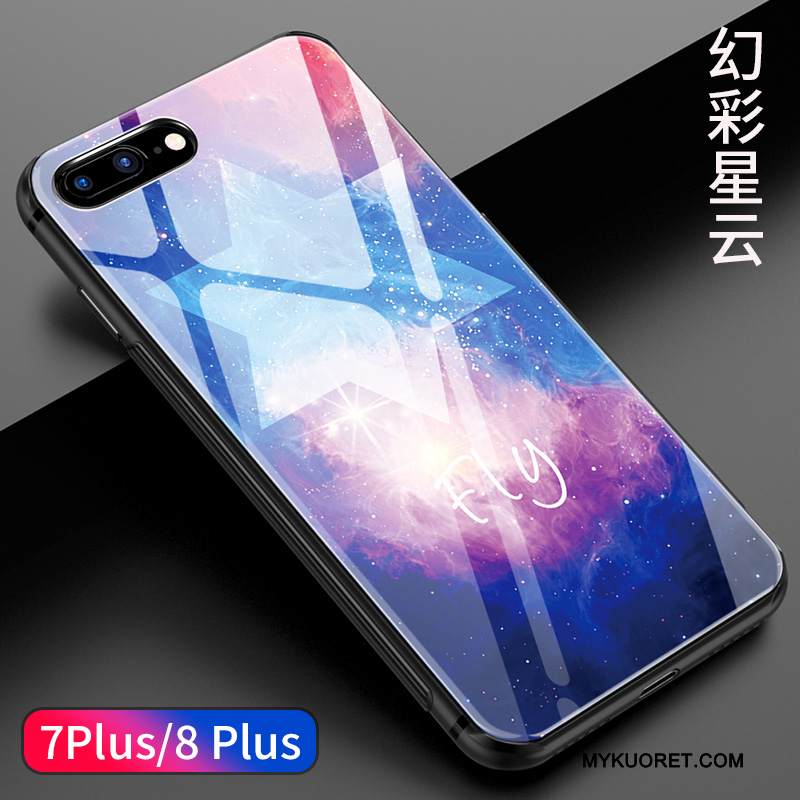 Kuori iPhone 8 Plus Silikoni Punainen Koira, Kotelo iPhone 8 Plus Murtumaton Keltainen