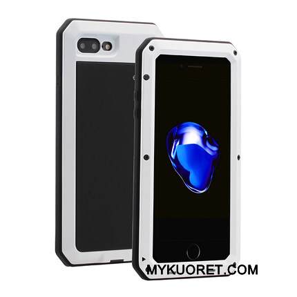 Kuori iPhone 8 Plus Silikoni Trendi Punainen, Kotelo iPhone 8 Plus Laukut Panssari Kolme Puolustusta