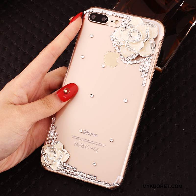 Kuori iPhone 8 Plus Suojaus Puhelimen Kuoret Uusi, Kotelo iPhone 8 Plus Strassi Läpinäkyvä Sininen