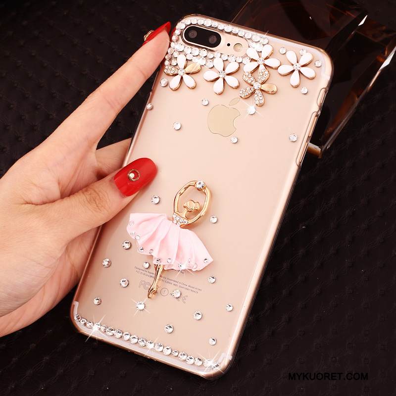 Kuori iPhone 8 Plus Suojaus Puhelimen Kuoret Uusi, Kotelo iPhone 8 Plus Strassi Läpinäkyvä Sininen