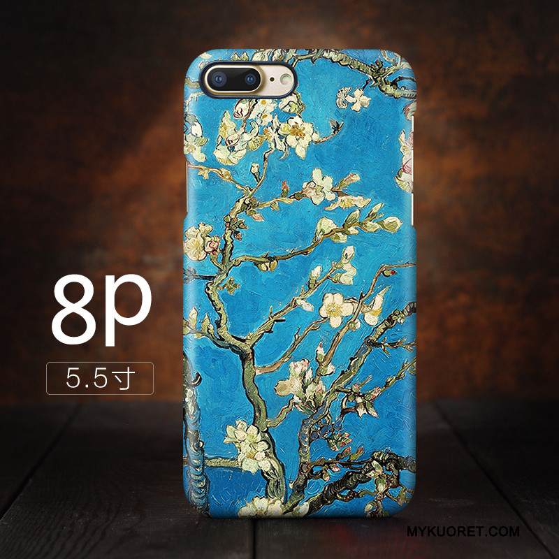 Kuori iPhone 8 Plus Vuosikerta Puhelimen Kuoret Korkea, Kotelo iPhone 8 Plus Murtumaton Tähtitaivas