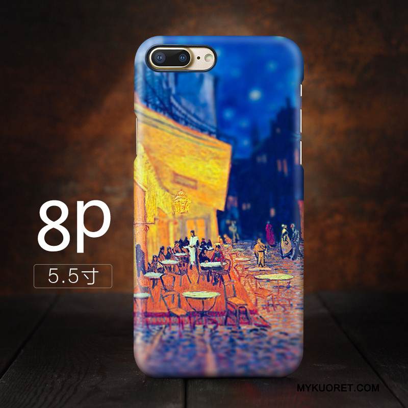 Kuori iPhone 8 Plus Vuosikerta Puhelimen Kuoret Korkea, Kotelo iPhone 8 Plus Murtumaton Tähtitaivas