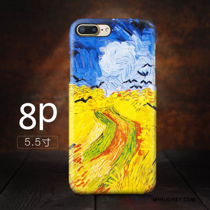 Kuori iPhone 8 Plus Vuosikerta Puhelimen Kuoret Korkea, Kotelo iPhone 8 Plus Murtumaton Tähtitaivas