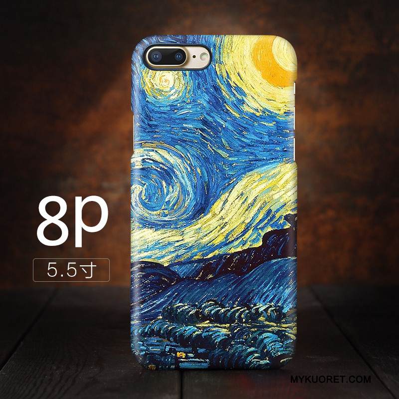 Kuori iPhone 8 Plus Vuosikerta Puhelimen Kuoret Korkea, Kotelo iPhone 8 Plus Murtumaton Tähtitaivas