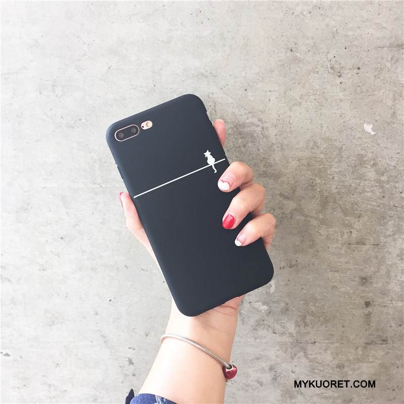 Kuori iPhone 8 Sarjakuva Musta Rakastunut, Kotelo iPhone 8 Luova Persoonallisuus Puhelimen Kuoret