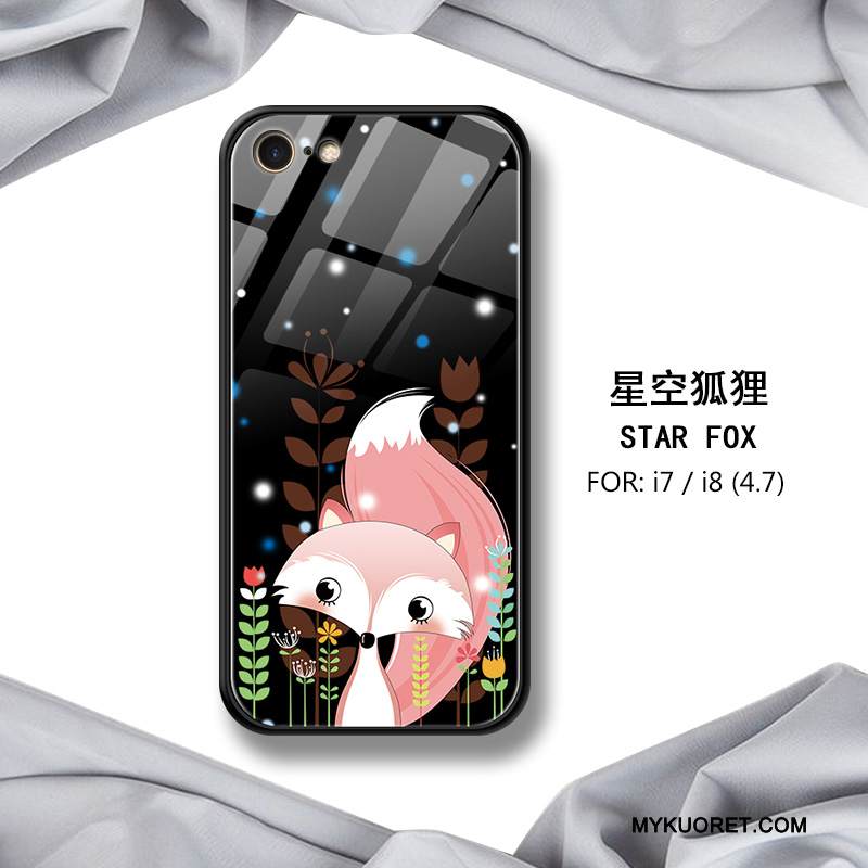 Kuori iPhone 8 Silikoni Murtumaton Lasi, Kotelo iPhone 8 Suojaus Puhelimen Kuoret Kova