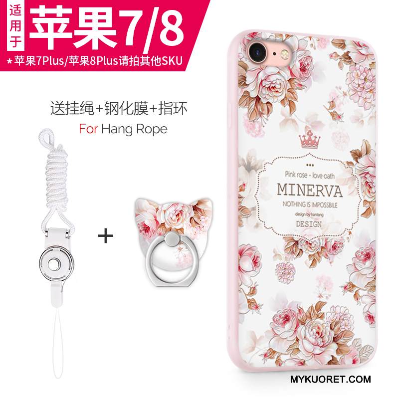 Kuori iPhone 8 Silikoni Ohut Puhelimen Kuoret, Kotelo iPhone 8 Pehmeä Neste Violetti Murtumaton