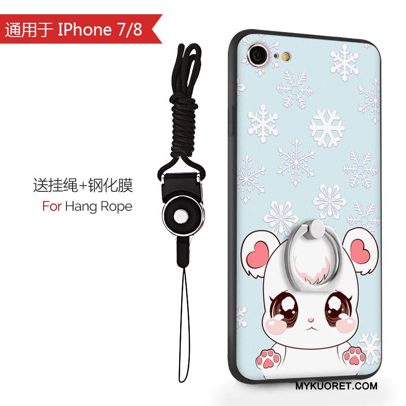 Kuori iPhone 8 Silikoni Puhelimen Kuoret Kova, Kotelo iPhone 8 Suojaus Sininen