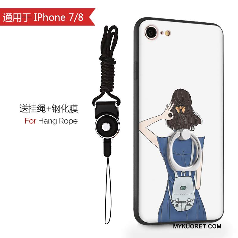 Kuori iPhone 8 Silikoni Puhelimen Kuoret Kova, Kotelo iPhone 8 Suojaus Sininen