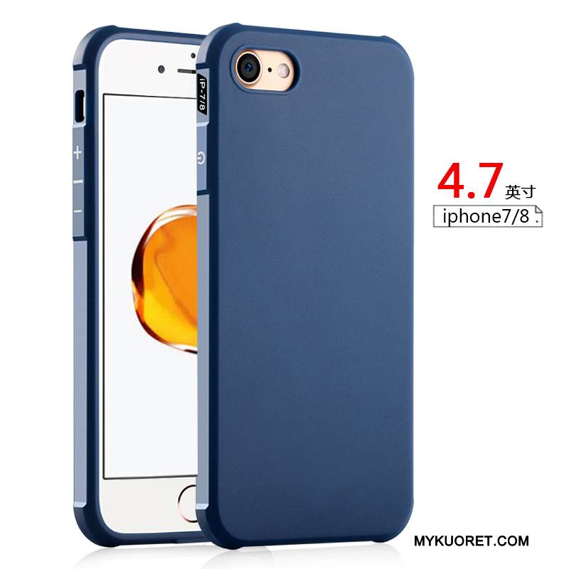 Kuori iPhone 8 Silikoni Puhelimen Kuoret Musta, Kotelo iPhone 8 Laukut Murtumaton Trendi