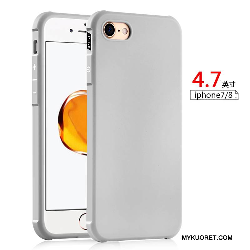 Kuori iPhone 8 Silikoni Puhelimen Kuoret Musta, Kotelo iPhone 8 Laukut Murtumaton Trendi