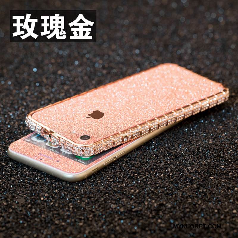 Kuori iPhone 8 Strassi Jauhe Murtumaton, Kotelo iPhone 8 Metalli Kehys Uusi