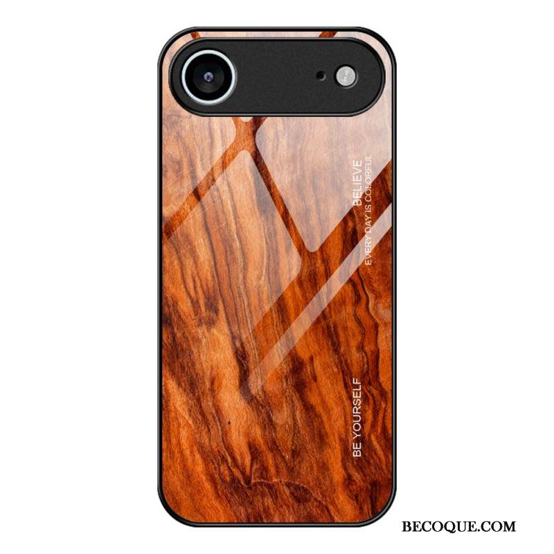 Kuori iPhone Air Karkaistua Lasia Puukuvio