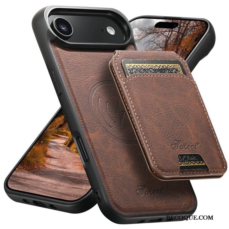 Kuori iPhone Air Magsafe-yhteensopiva Jalustan Ja Irrotettavan Korttikotelon Kanssa Suojakuori