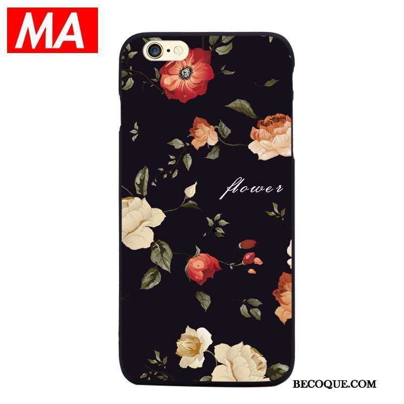 Kuori iPhone Se 2020 Luova Puhelimen Kuoret Musta, Kotelo iPhone Se 2020 Pehmeä Neste Kukka Trendi