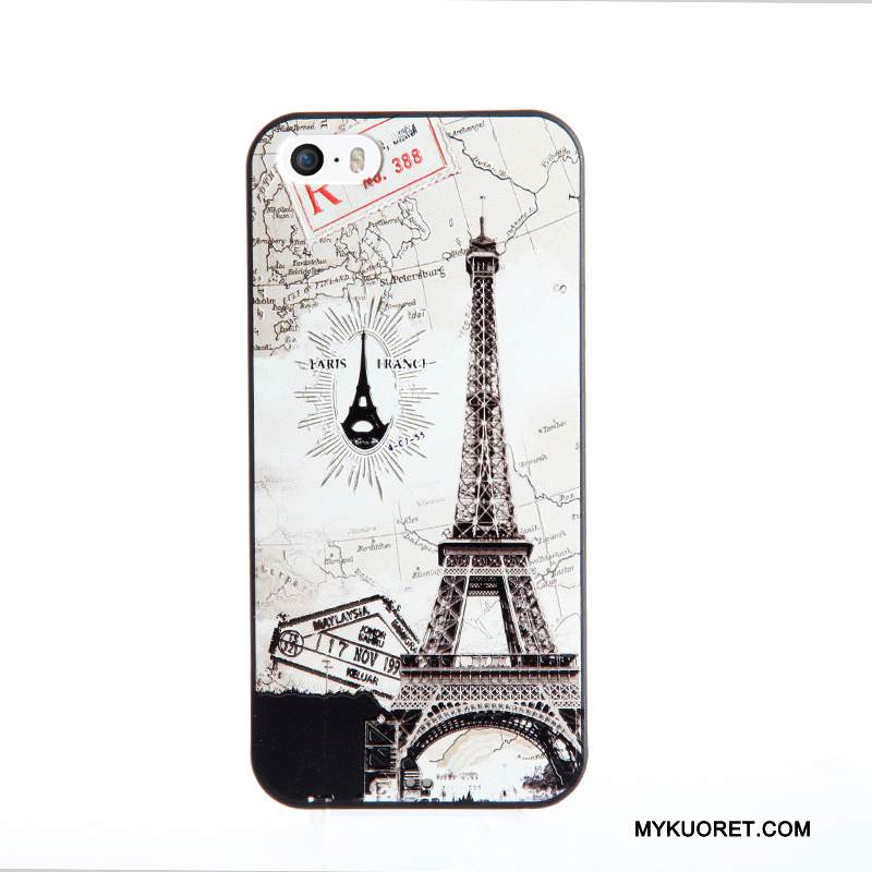 Kuori iPhone Se Kohokuviointi Violetti Kalvo, Kotelo iPhone Se Pehmeä Neste Puhelimen Kuoret Karkaisu