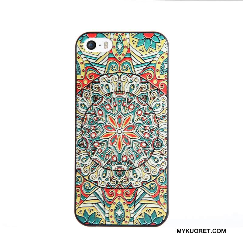 Kuori iPhone Se Kohokuviointi Violetti Kalvo, Kotelo iPhone Se Pehmeä Neste Puhelimen Kuoret Karkaisu