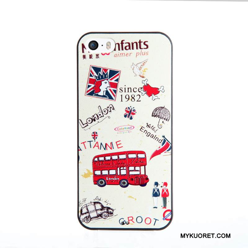 Kuori iPhone Se Kohokuviointi Violetti Kalvo, Kotelo iPhone Se Pehmeä Neste Puhelimen Kuoret Karkaisu