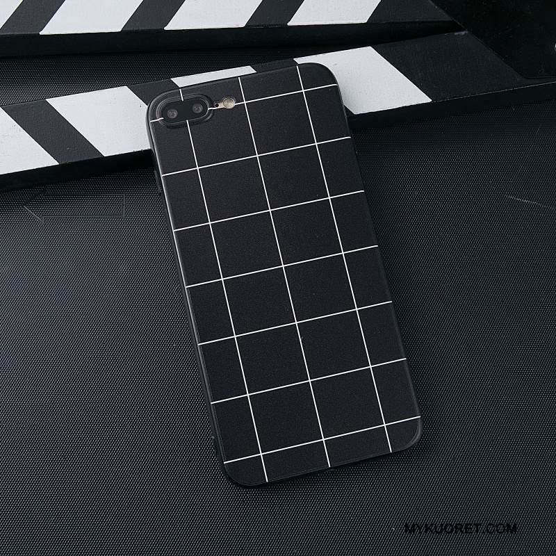 Kuori iPhone Se Laukut Lasi Kova, Kotelo iPhone Se Vuosikerta Musta Pleedi