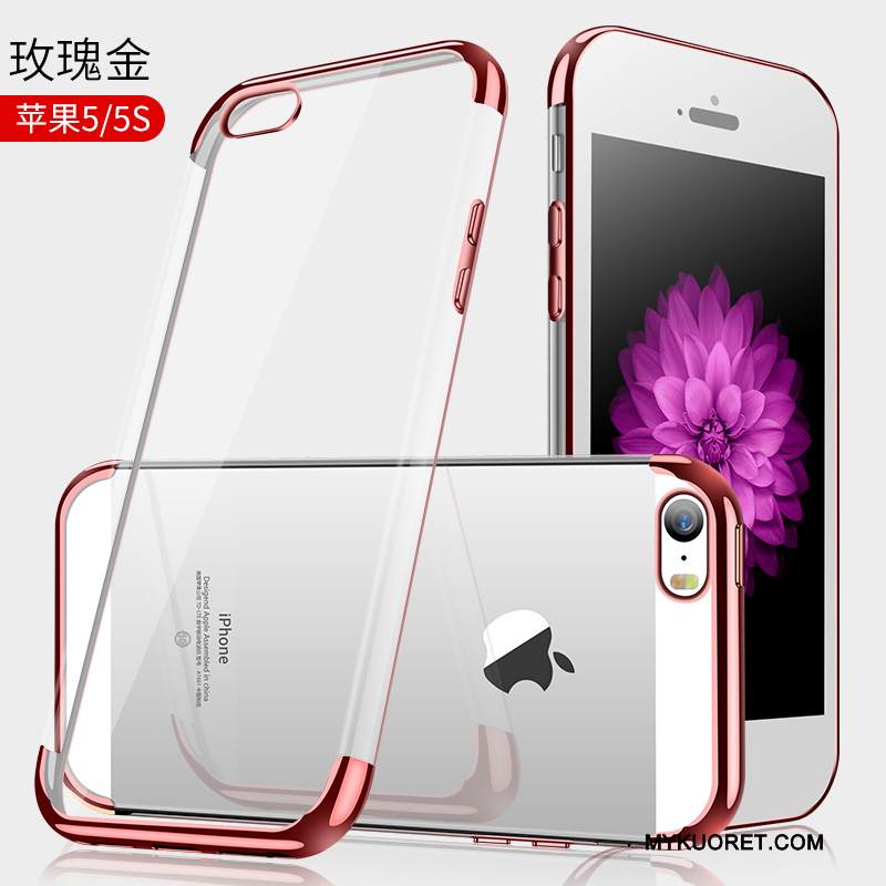 Kuori iPhone Se Laukut Sininen Läpinäkyvä, Kotelo iPhone Se Pehmeä Neste Pinnoitus Ohut