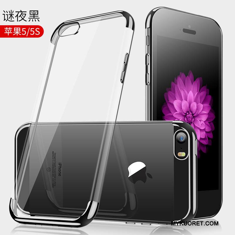 Kuori iPhone Se Laukut Sininen Läpinäkyvä, Kotelo iPhone Se Pehmeä Neste Pinnoitus Ohut