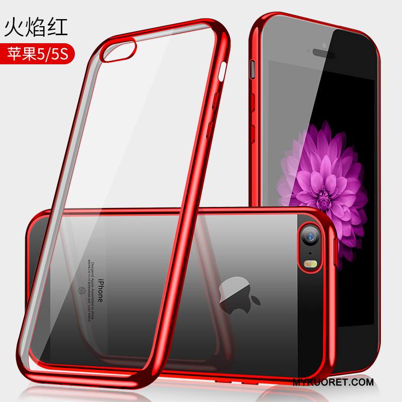 Kuori iPhone Se Laukut Sininen Läpinäkyvä, Kotelo iPhone Se Pehmeä Neste Pinnoitus Ohut