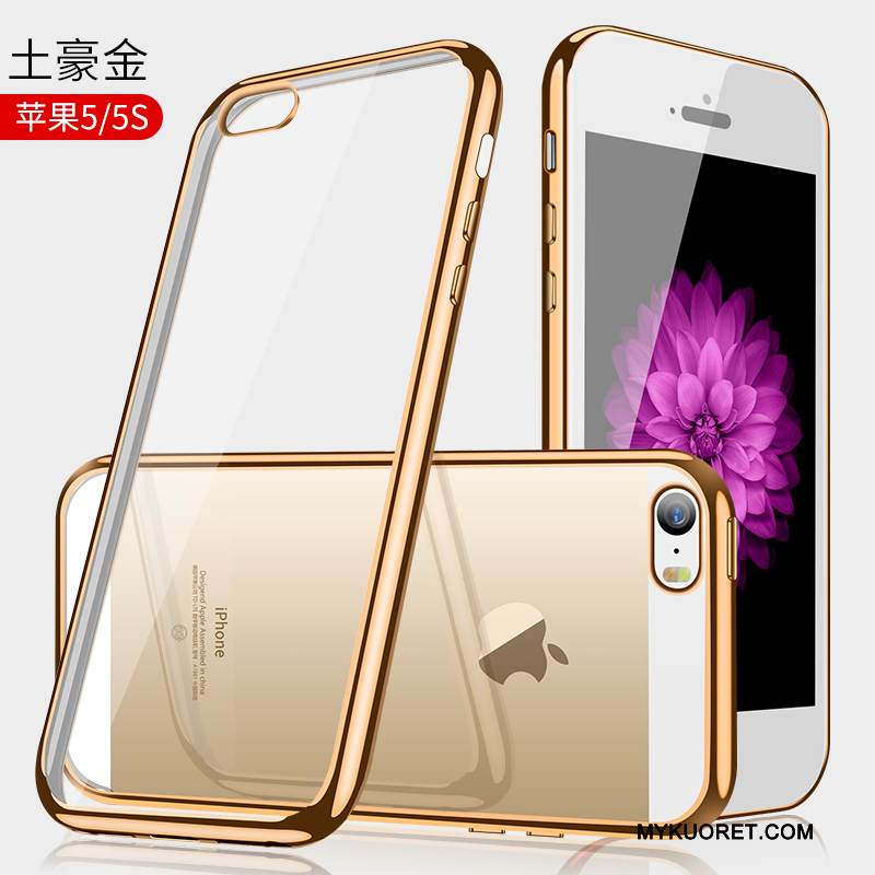 Kuori iPhone Se Laukut Sininen Läpinäkyvä, Kotelo iPhone Se Pehmeä Neste Pinnoitus Ohut