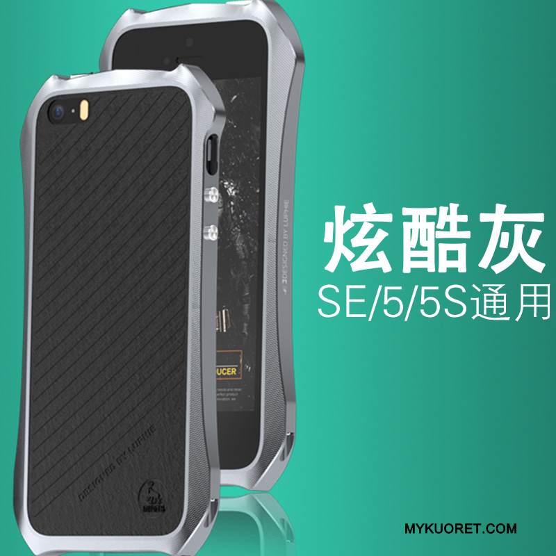 Kuori iPhone Se Metalli Harmaa Uusi, Kotelo iPhone Se Kehys Murtumaton