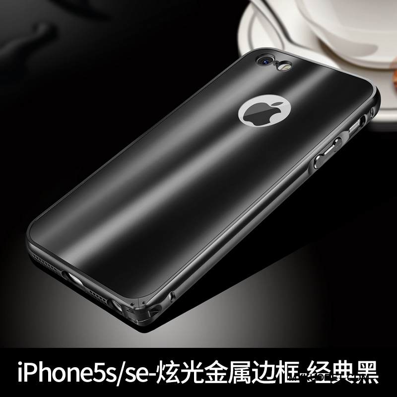 Kuori iPhone Se Metalli Kulta Kehys, Kotelo iPhone Se Suojaus Mulkoilla Takakansi