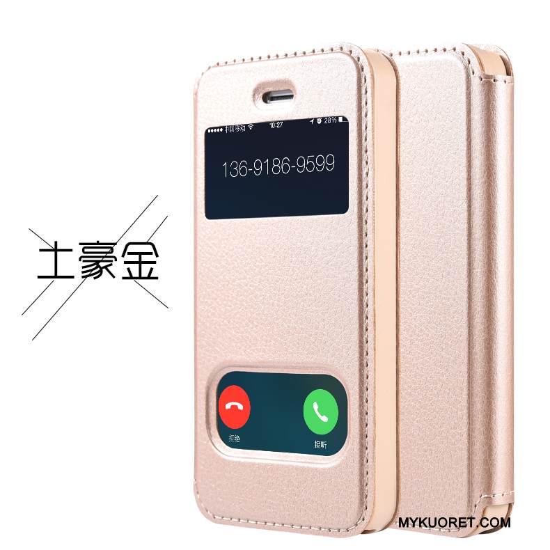 Kuori iPhone Se Nahka Kulta Puhelimen Kuoret, Kotelo iPhone Se Suojaus
