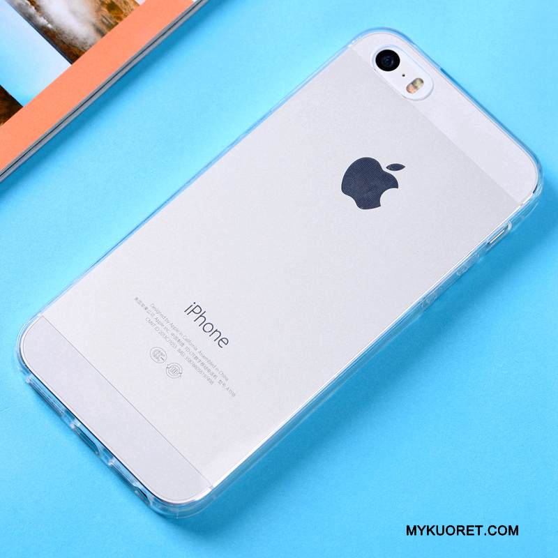 Kuori iPhone Se Silikoni Läpinäkyvä Yksinkertainen, Kotelo iPhone Se Pehmeä Neste Puhelimen Kuoret Kaltevuus