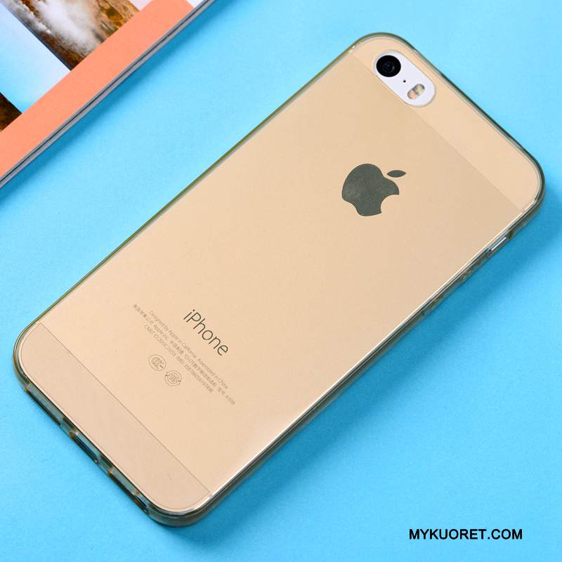 Kuori iPhone Se Silikoni Läpinäkyvä Yksinkertainen, Kotelo iPhone Se Pehmeä Neste Puhelimen Kuoret Kaltevuus