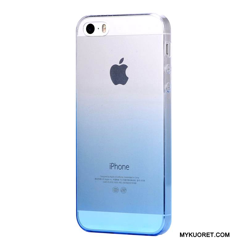 Kuori iPhone Se Silikoni Läpinäkyvä Yksinkertainen, Kotelo iPhone Se Pehmeä Neste Puhelimen Kuoret Kaltevuus