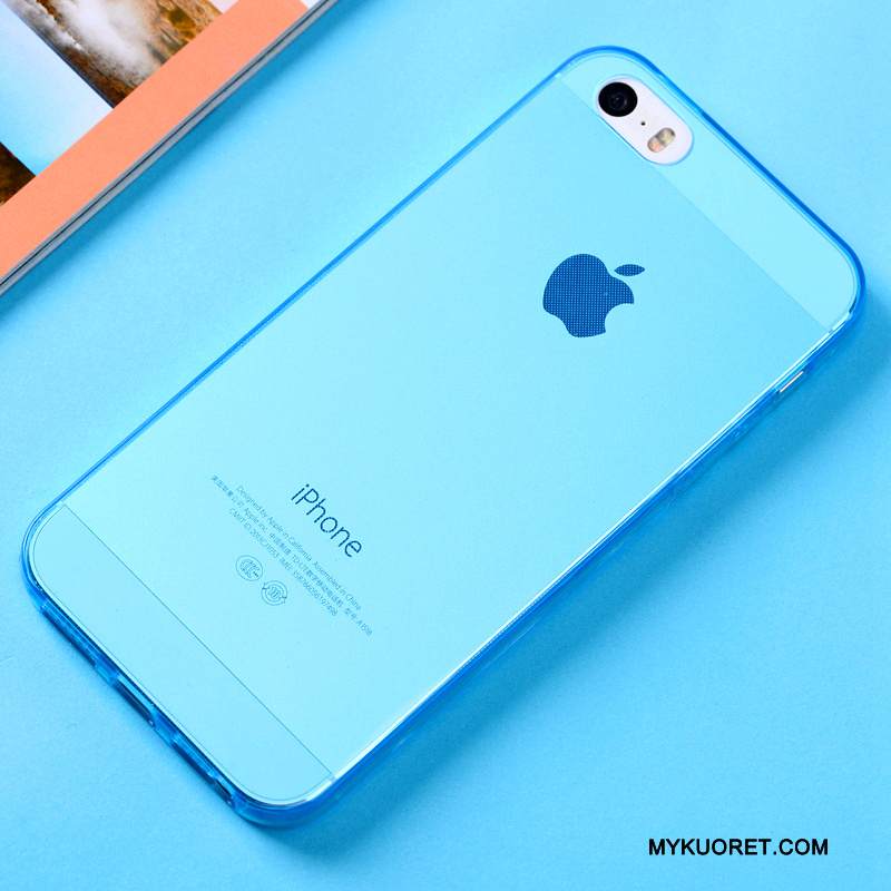 Kuori iPhone Se Silikoni Läpinäkyvä Yksinkertainen, Kotelo iPhone Se Pehmeä Neste Puhelimen Kuoret Kaltevuus