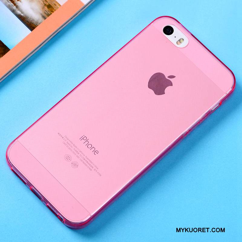 Kuori iPhone Se Silikoni Läpinäkyvä Yksinkertainen, Kotelo iPhone Se Pehmeä Neste Puhelimen Kuoret Kaltevuus