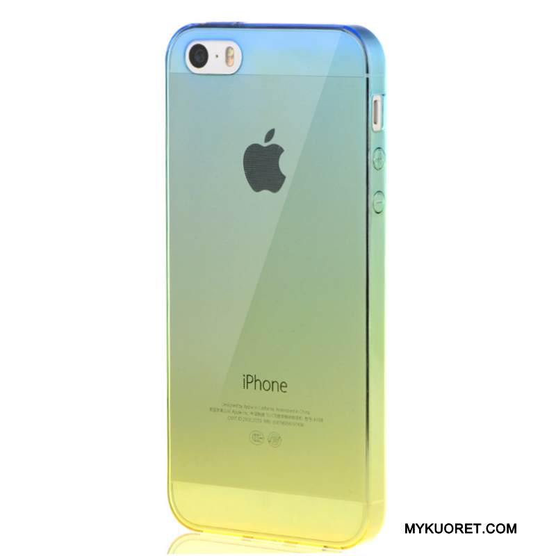 Kuori iPhone Se Silikoni Läpinäkyvä Yksinkertainen, Kotelo iPhone Se Pehmeä Neste Puhelimen Kuoret Kaltevuus