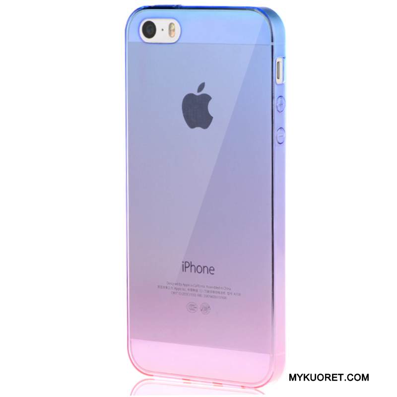 Kuori iPhone Se Silikoni Läpinäkyvä Yksinkertainen, Kotelo iPhone Se Pehmeä Neste Puhelimen Kuoret Kaltevuus