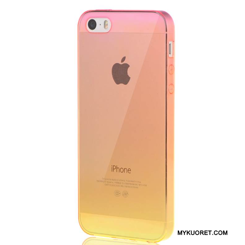 Kuori iPhone Se Silikoni Läpinäkyvä Yksinkertainen, Kotelo iPhone Se Pehmeä Neste Puhelimen Kuoret Kaltevuus