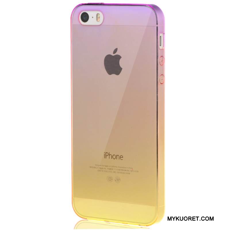 Kuori iPhone Se Silikoni Läpinäkyvä Yksinkertainen, Kotelo iPhone Se Pehmeä Neste Puhelimen Kuoret Kaltevuus