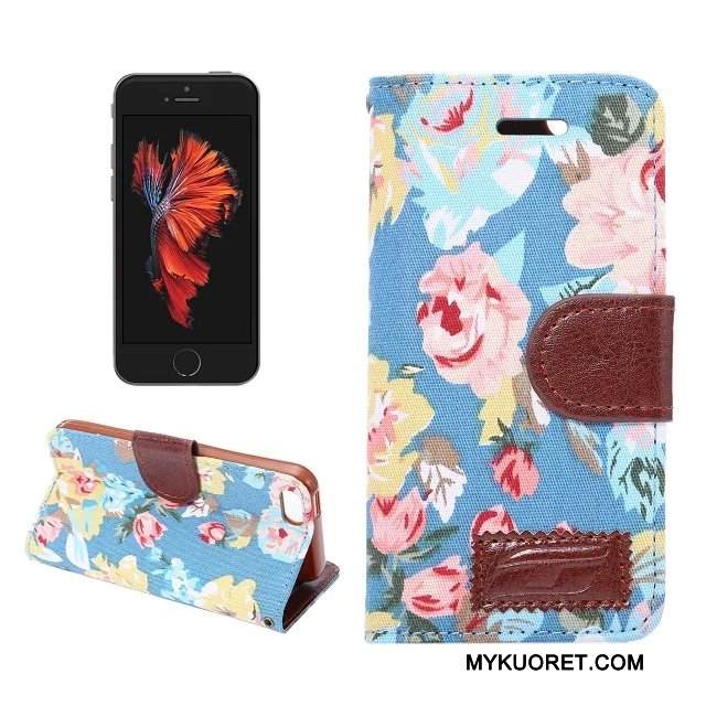 Kuori iPhone Se Silikoni Puhelimen Kuoret Sininen, Kotelo iPhone Se Nahka