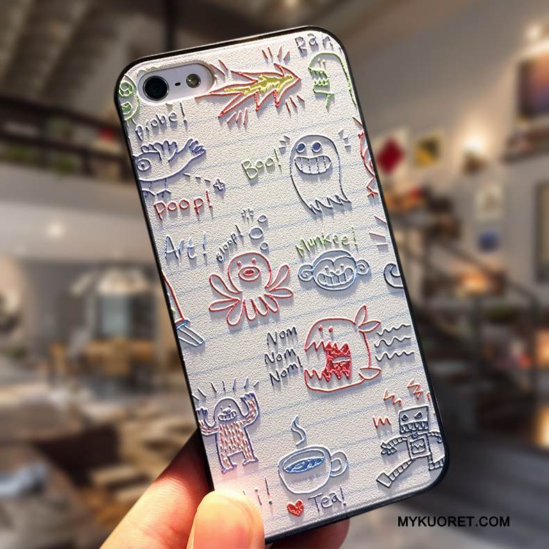 Kuori iPhone Se Silikoni Ripustettavat Koristeet Murtumaton, Kotelo iPhone Se Luova Yksinkertainen Sininen