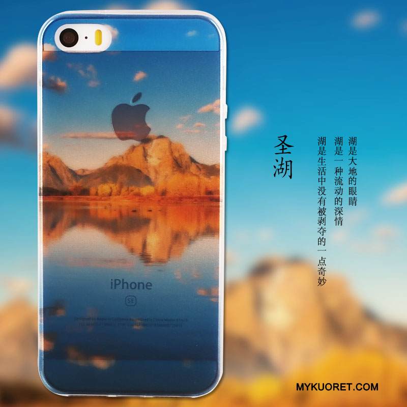 Kuori iPhone Se Silikoni Ultra Jauhe, Kotelo iPhone Se Maalaus Murtumaton Ohut