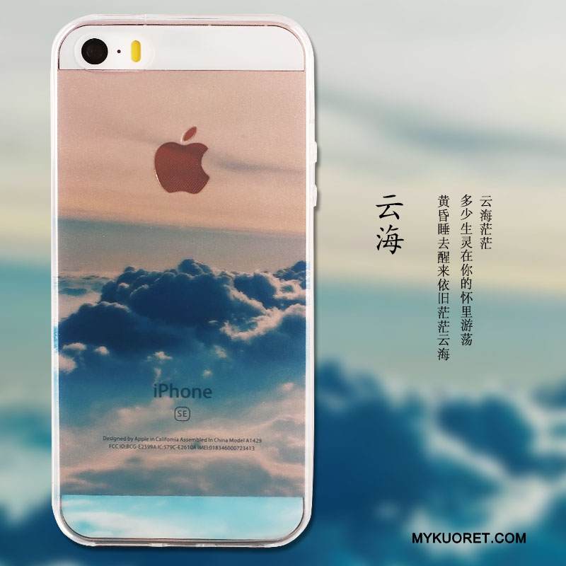 Kuori iPhone Se Silikoni Ultra Jauhe, Kotelo iPhone Se Maalaus Murtumaton Ohut