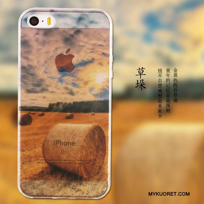 Kuori iPhone Se Silikoni Ultra Jauhe, Kotelo iPhone Se Maalaus Murtumaton Ohut