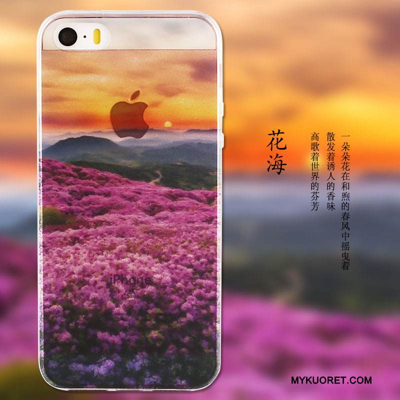 Kuori iPhone Se Silikoni Ultra Jauhe, Kotelo iPhone Se Maalaus Murtumaton Ohut