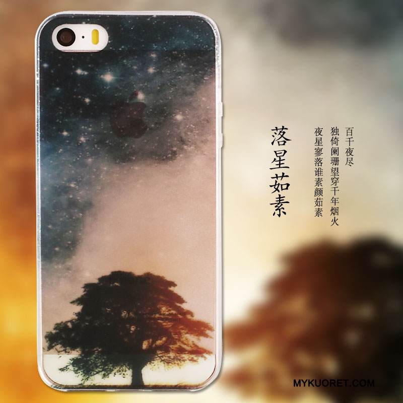 Kuori iPhone Se Silikoni Ultra Jauhe, Kotelo iPhone Se Maalaus Murtumaton Ohut