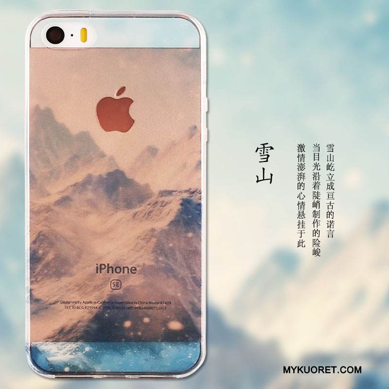 Kuori iPhone Se Silikoni Ultra Jauhe, Kotelo iPhone Se Maalaus Murtumaton Ohut