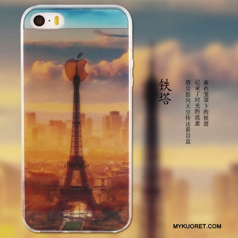 Kuori iPhone Se Silikoni Ultra Jauhe, Kotelo iPhone Se Maalaus Murtumaton Ohut